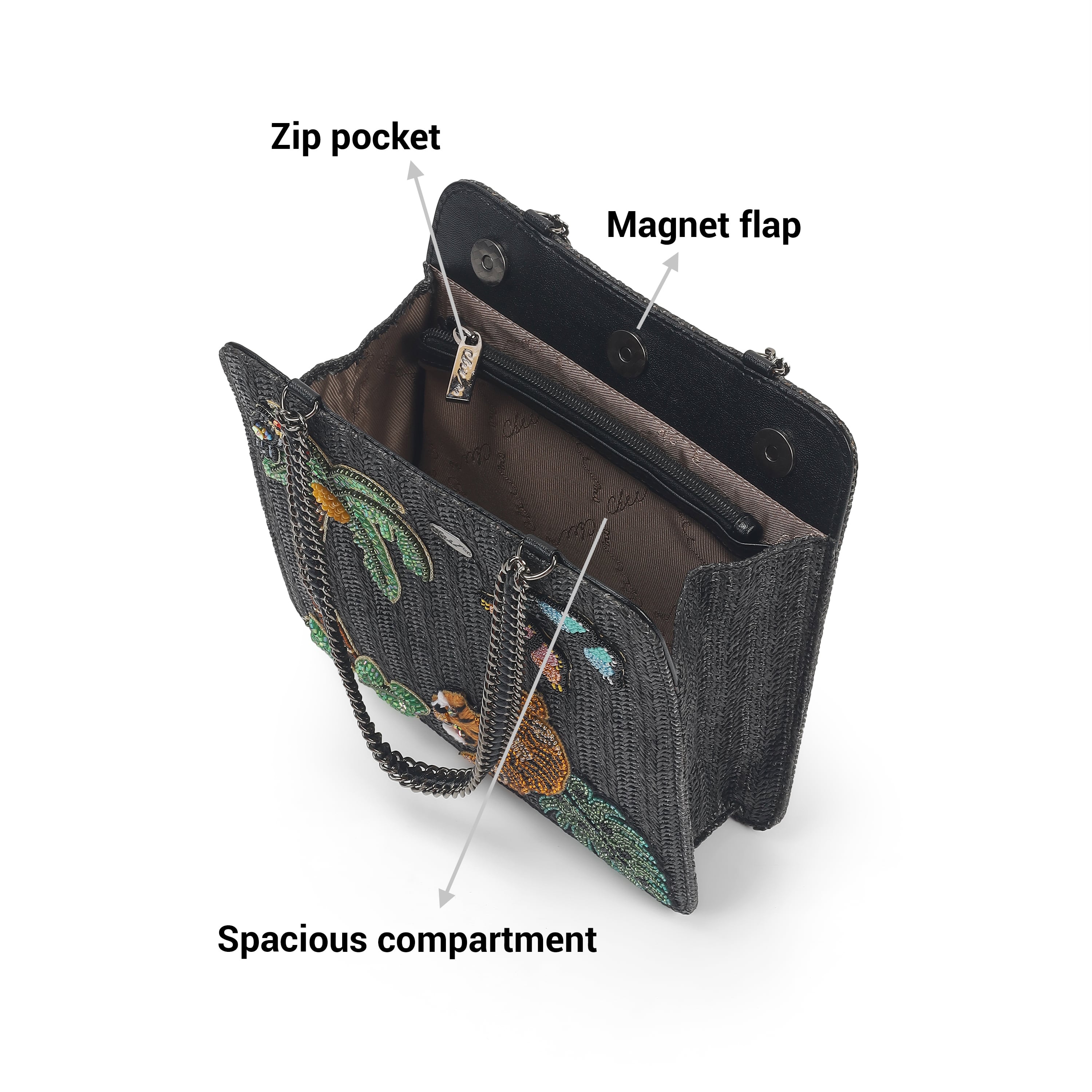 Cheemo Women Black Evening Bag (SKU: 77-213-11-10)