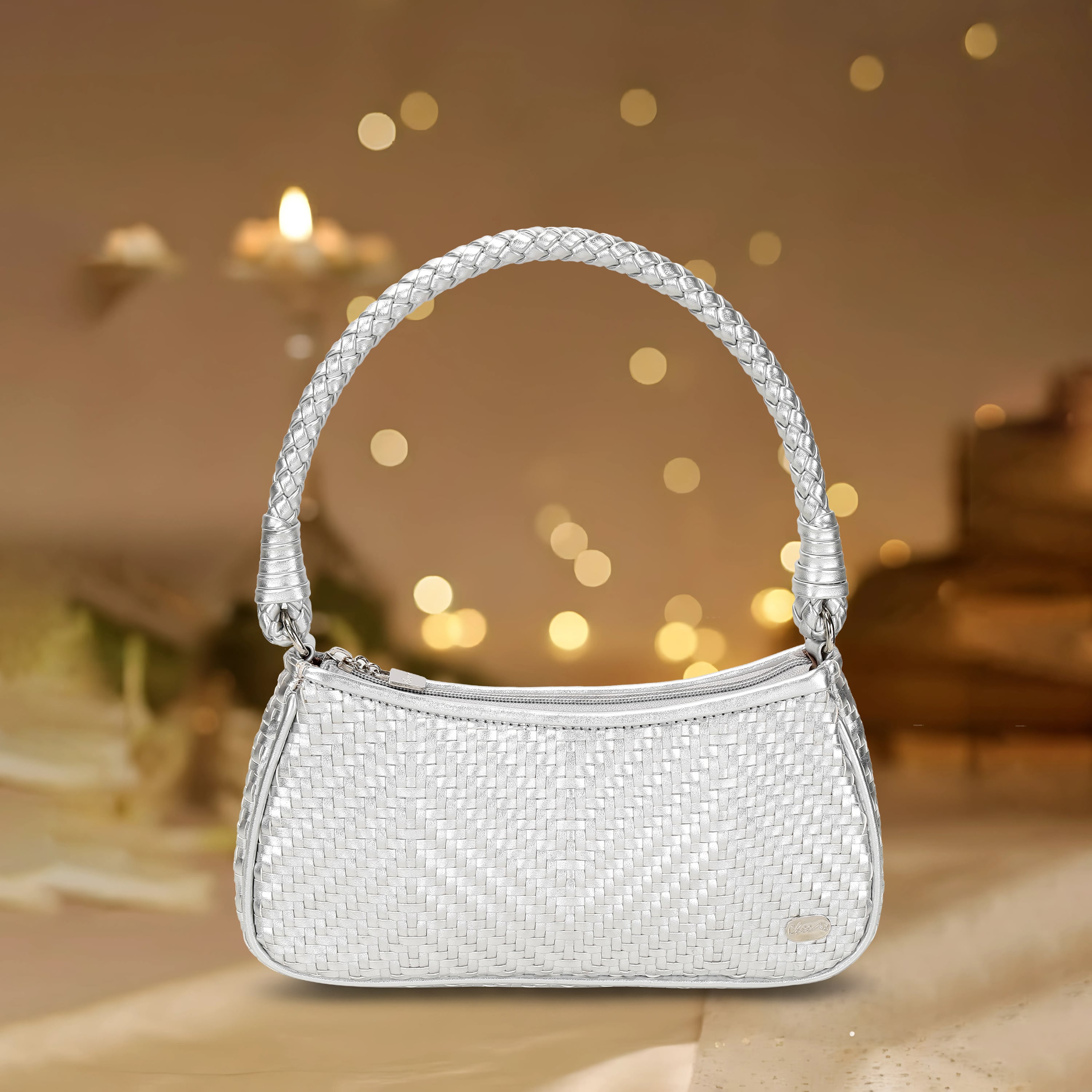 Cheemo Women Silver Evening Bag