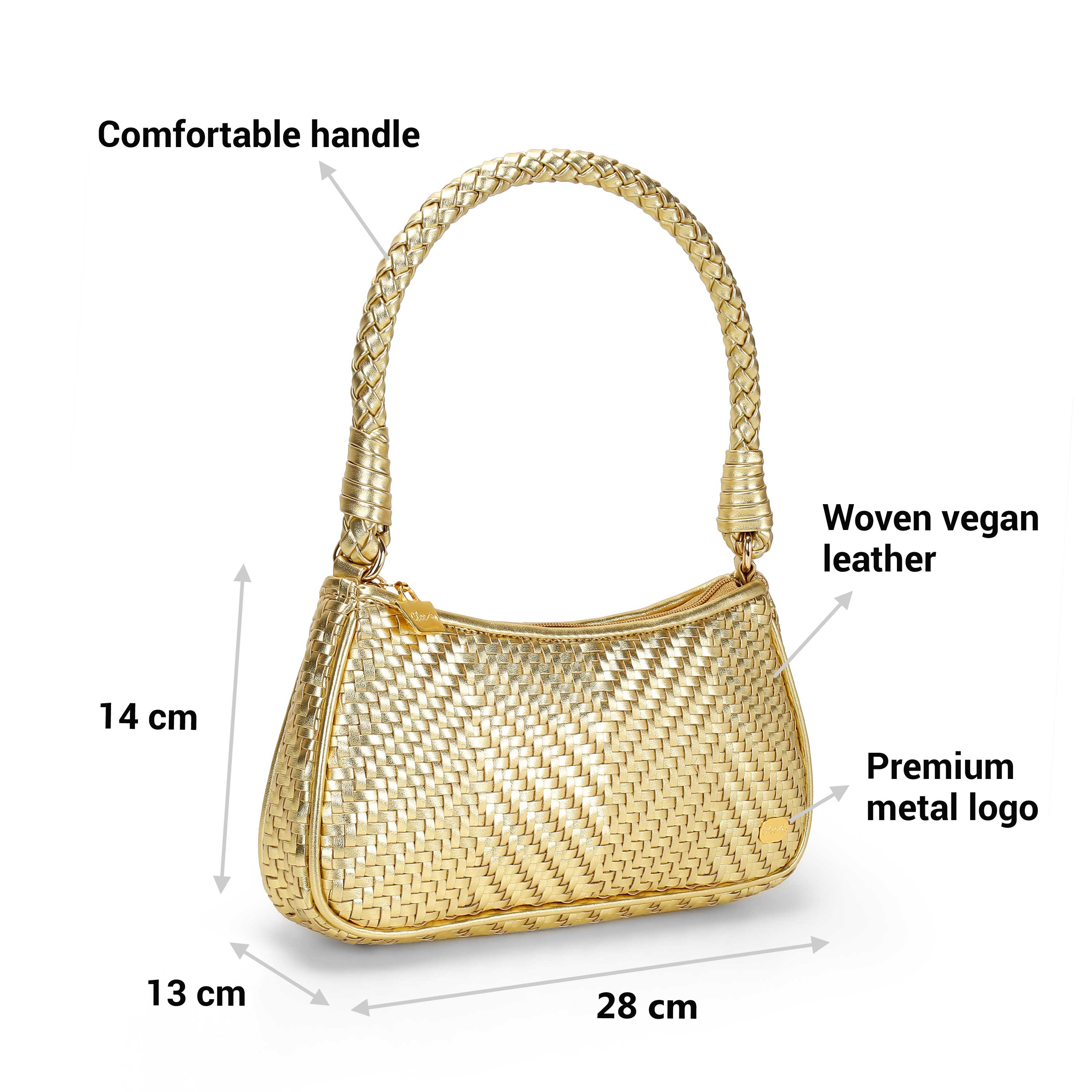 Cheemo Women Gold Evening Bag (SKU: 77-218-15-10)