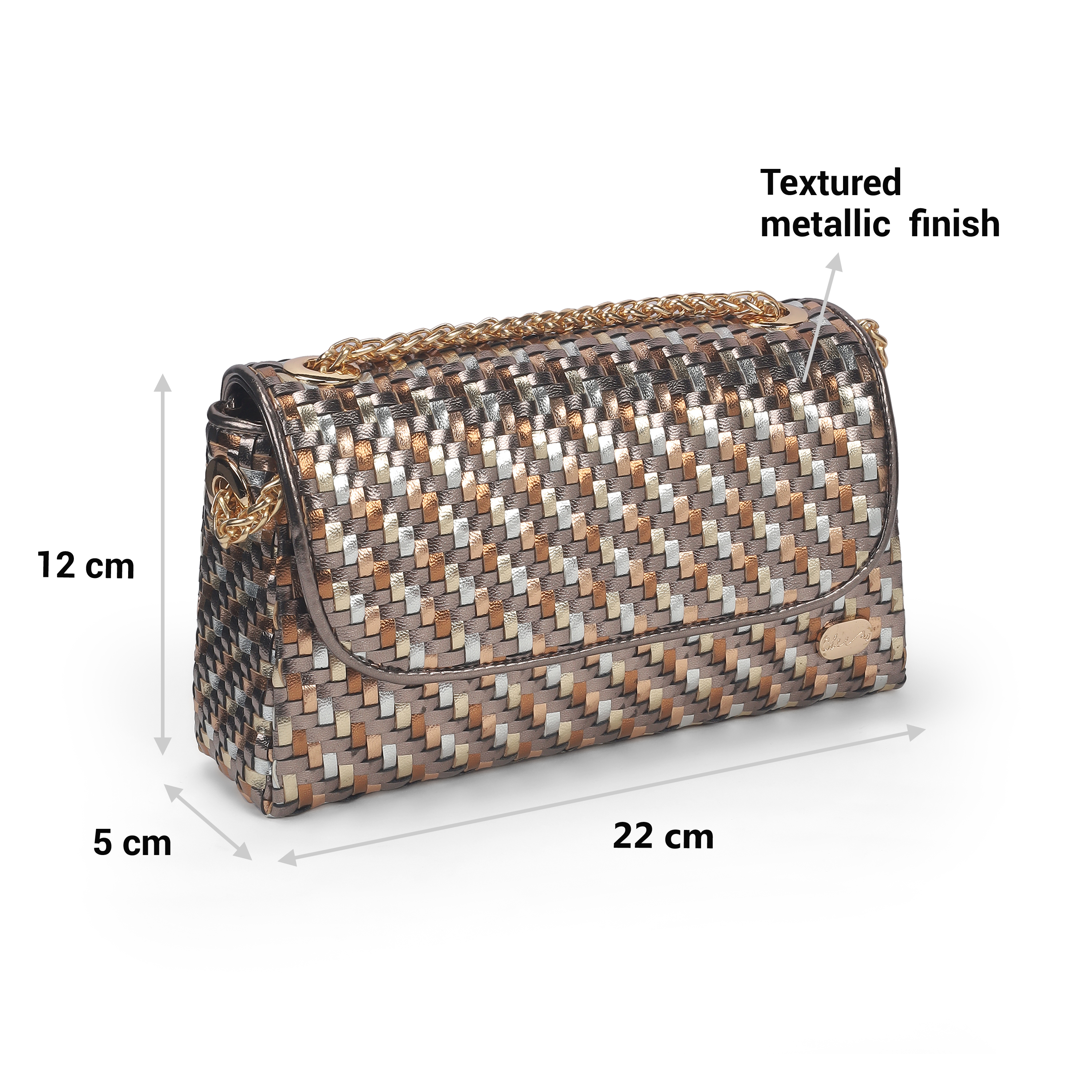 Cheemo Women Gun-metal Evening Bag (SKU: 77-221-29-10)