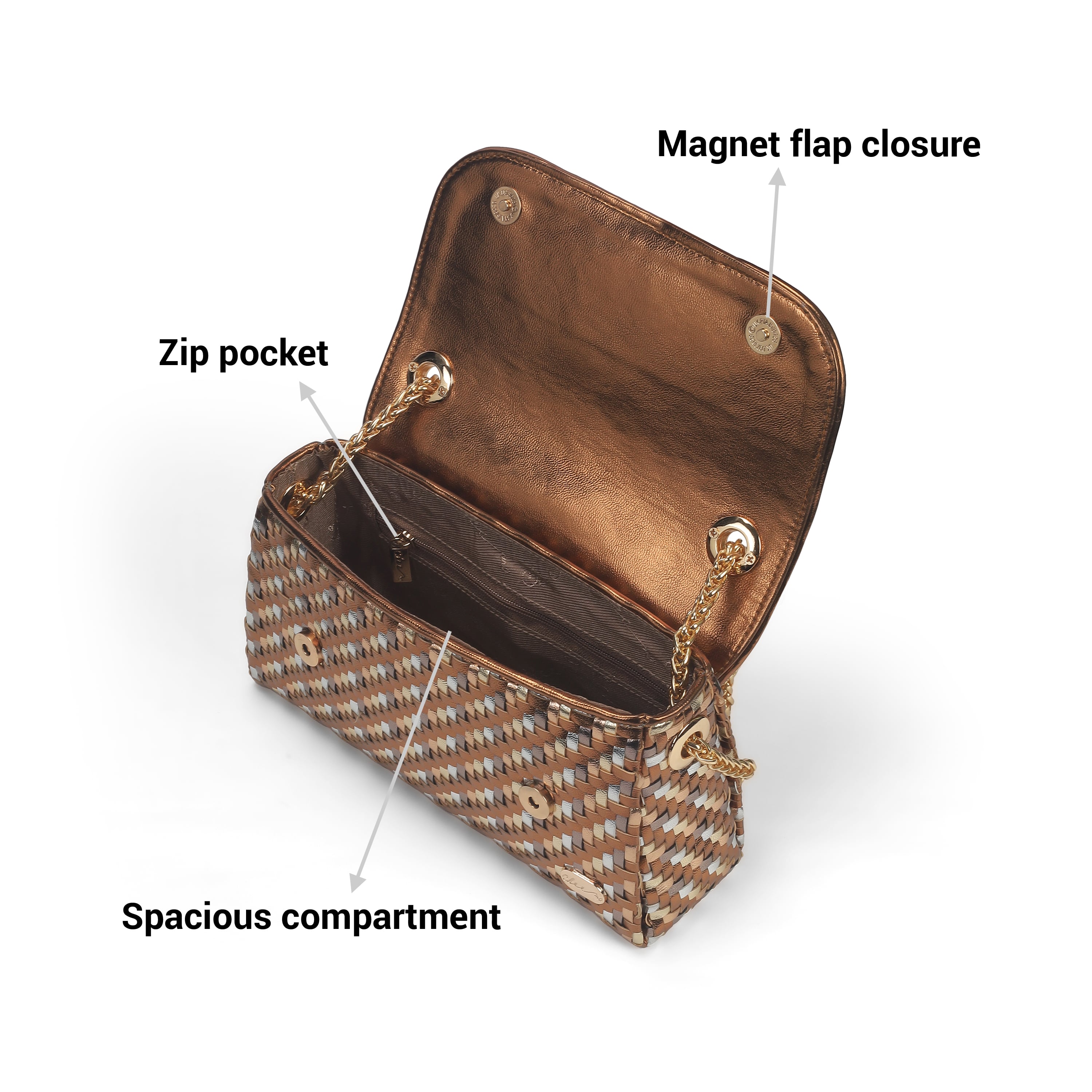 Cheemo Women Bronze Evening Bag (SKU: 77-221-46-10)