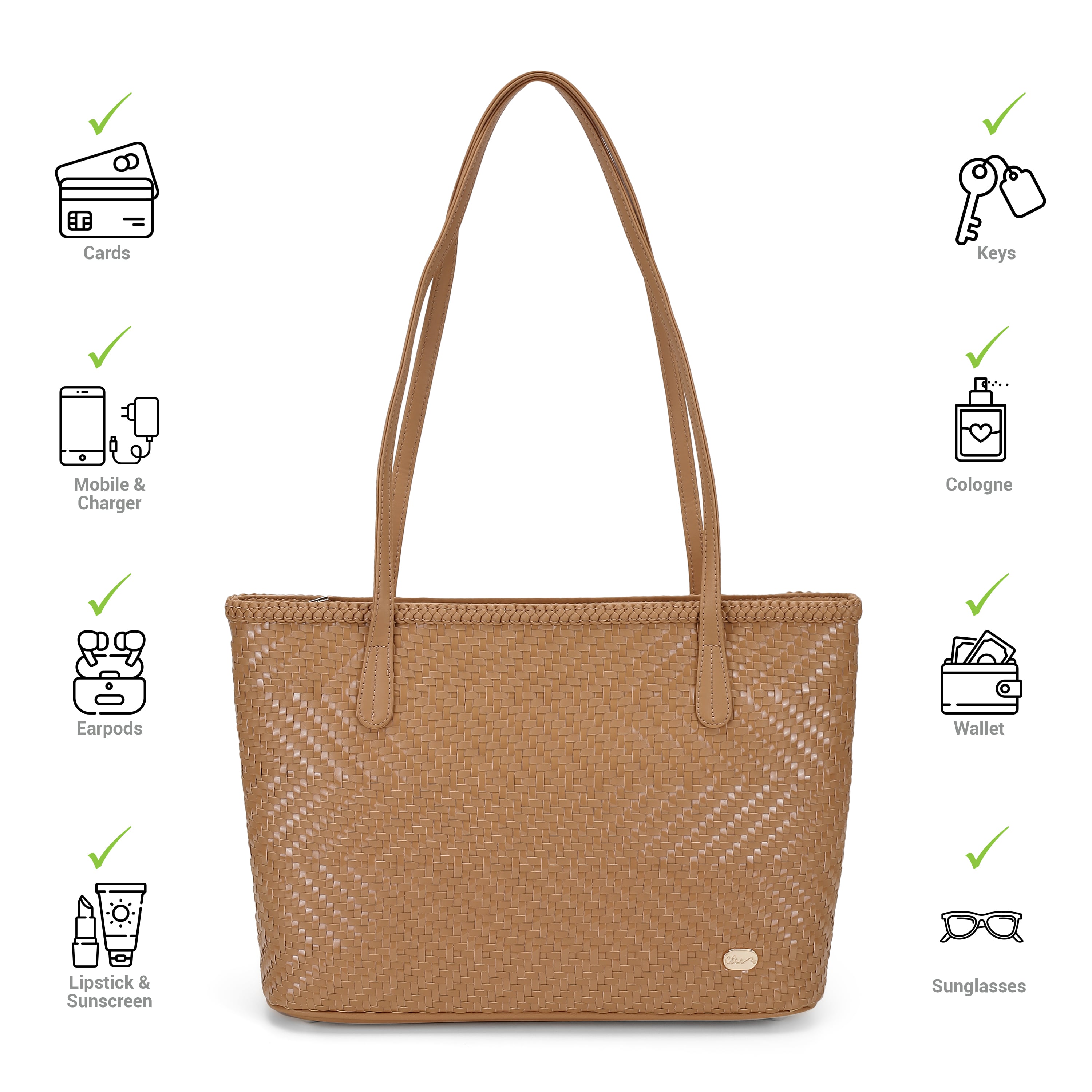 Cheemo Women Rose-gold Tote Bag (SKU: 77-229-22-10)