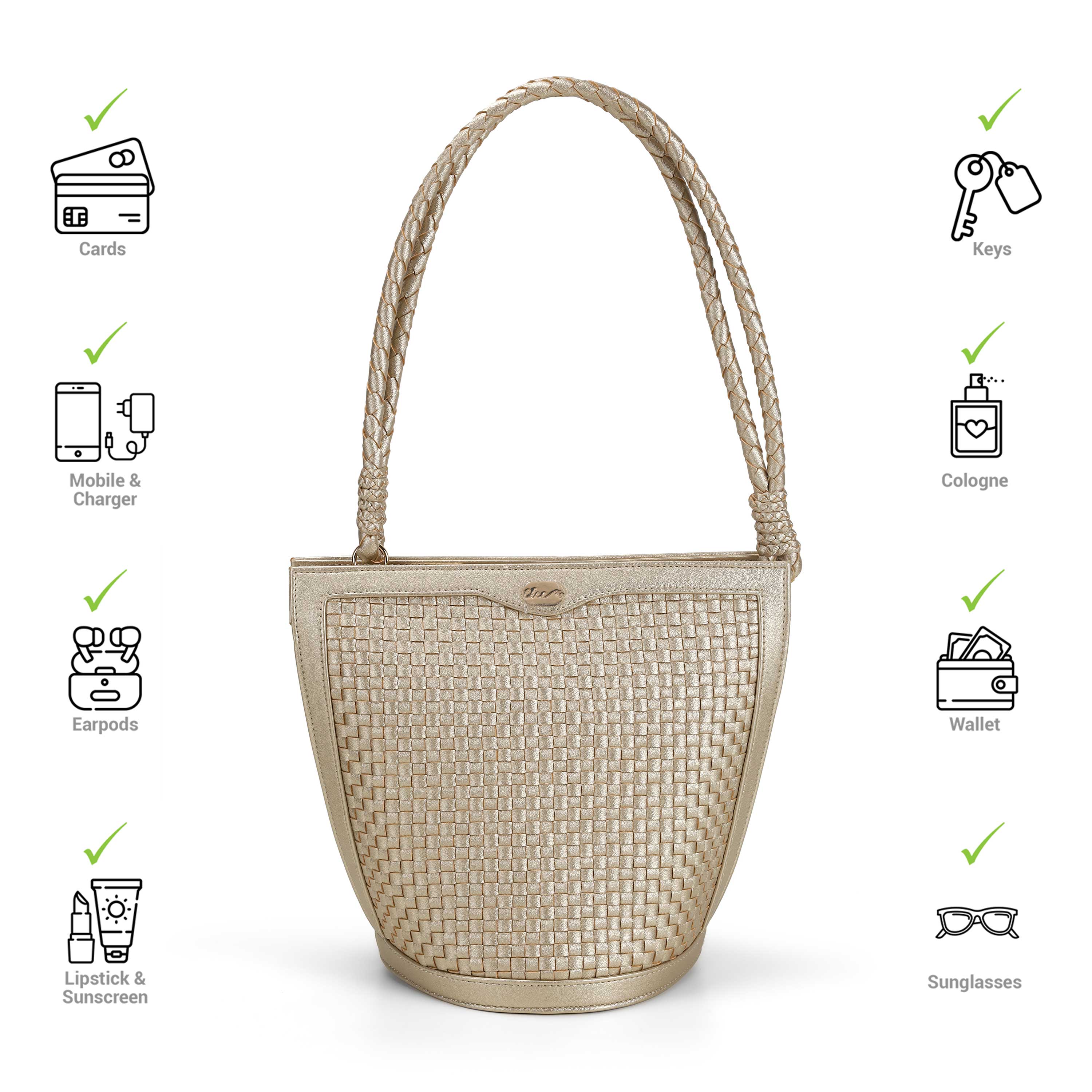 Cheemo Women Gold Evening Bag (SKU: 77-230-15-10)