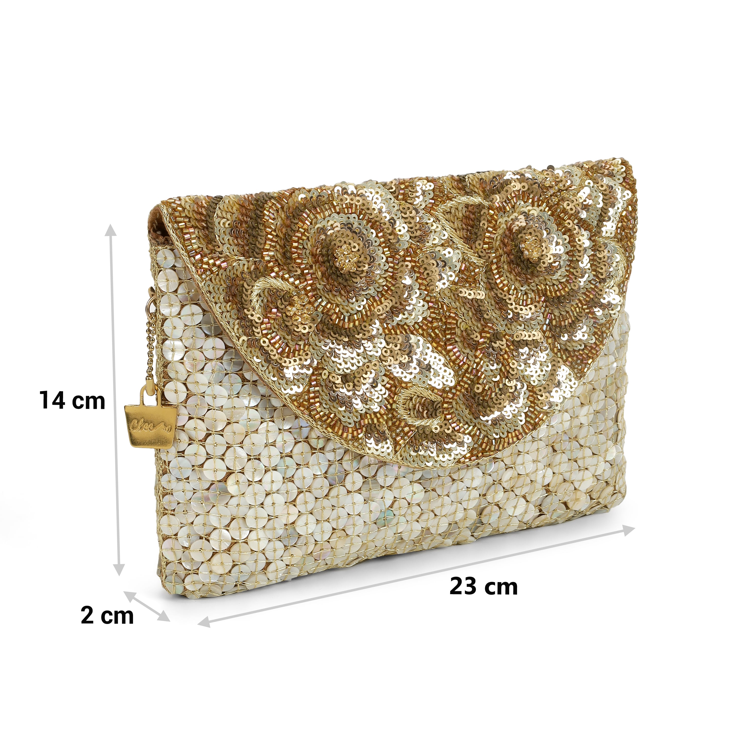 Cheemo Women Gold Evening Bag (SKU: 77-233-15-10)