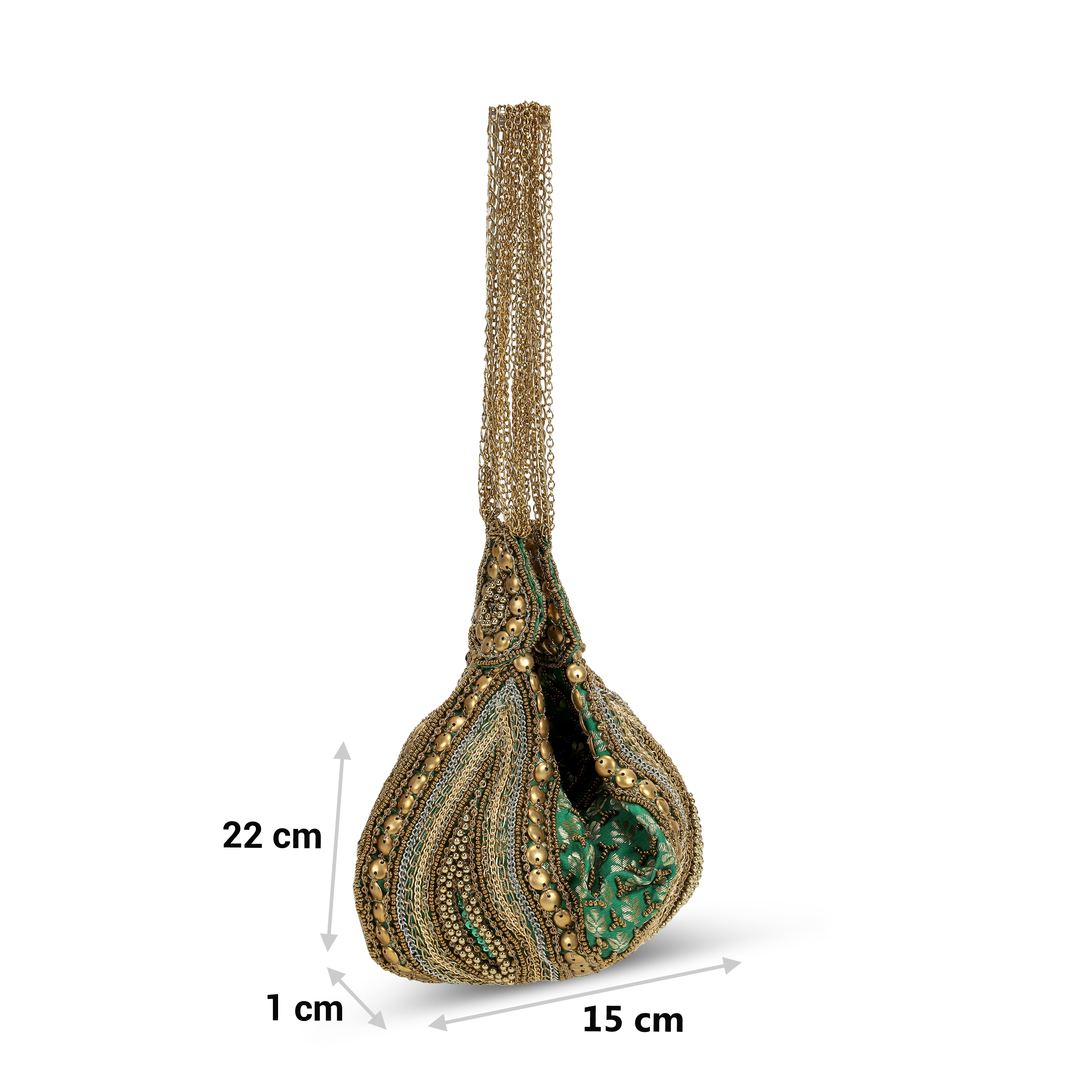 Cheemo Women Green Potlis (SKU: 77-234-21-10)