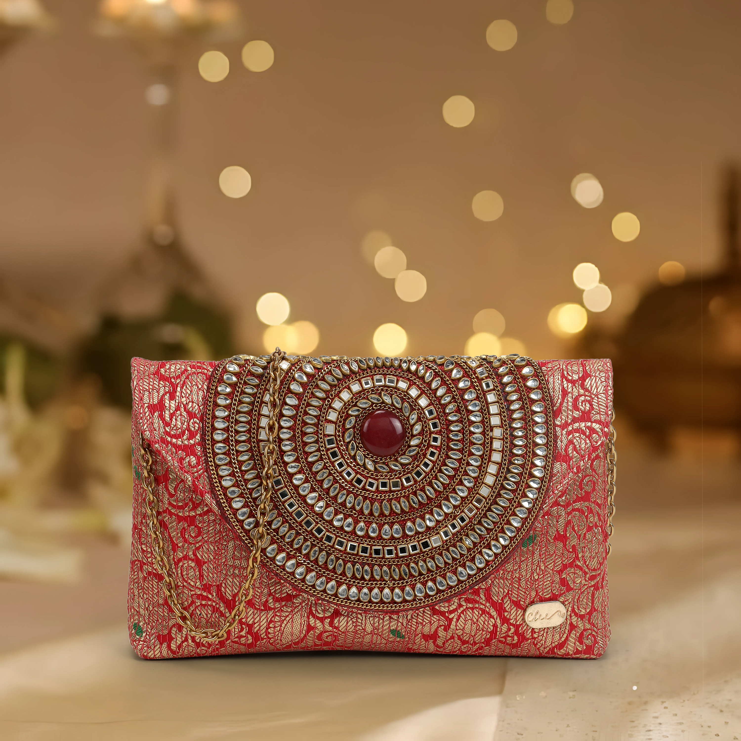Cheemo Women Red Clutch