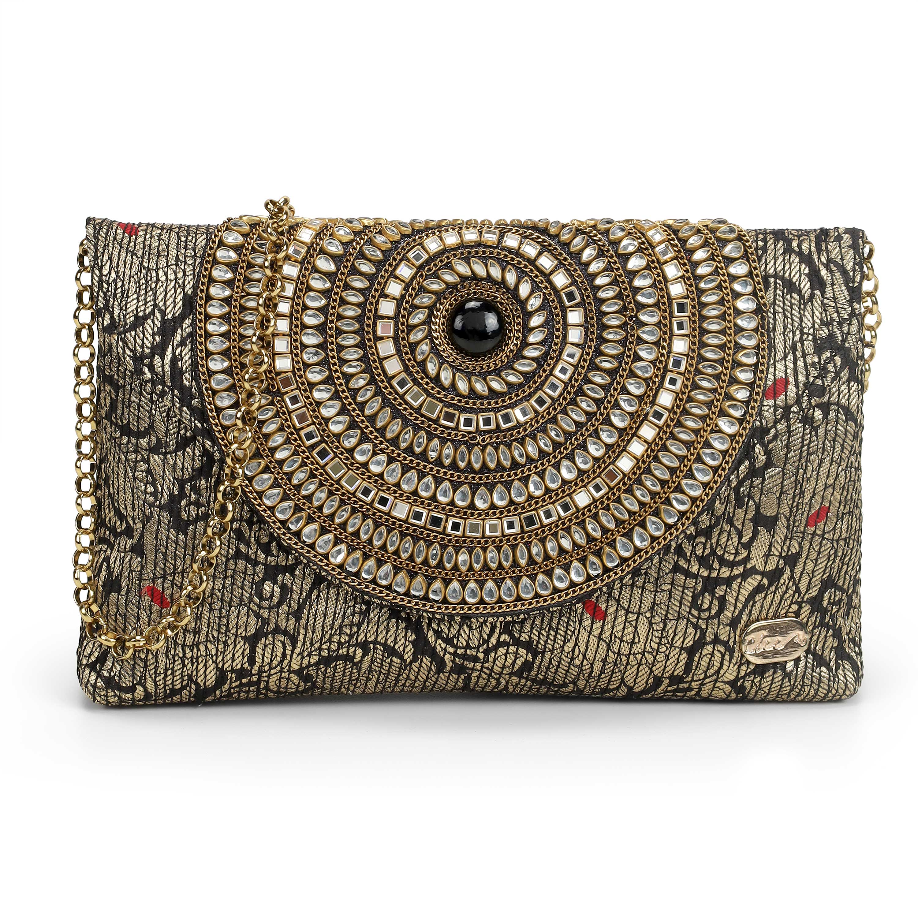 Cheemo Women Black Clutch (SKU: 77-236-11-10)
