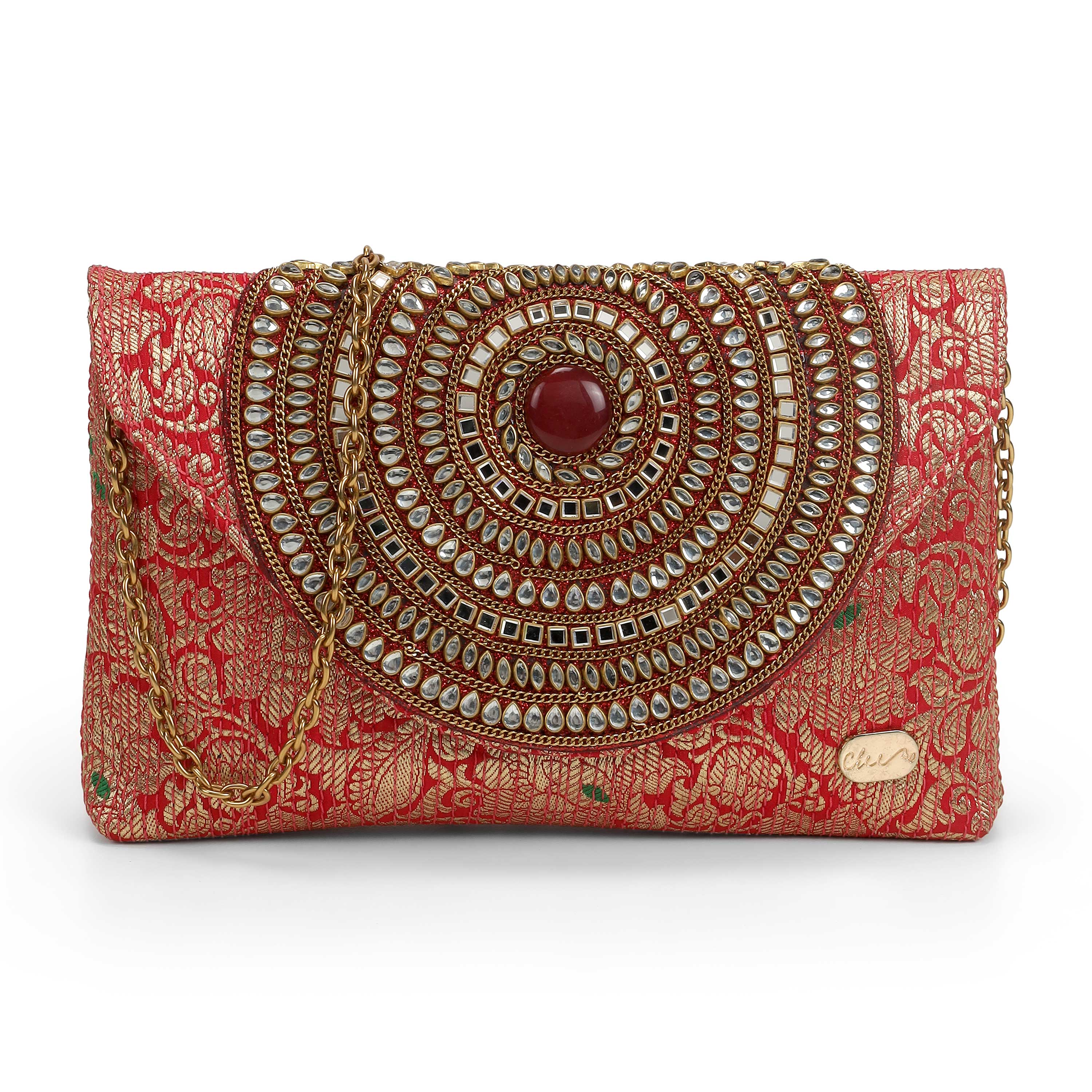 Cheemo Women Red Clutch (SKU: 77-236-18-10)