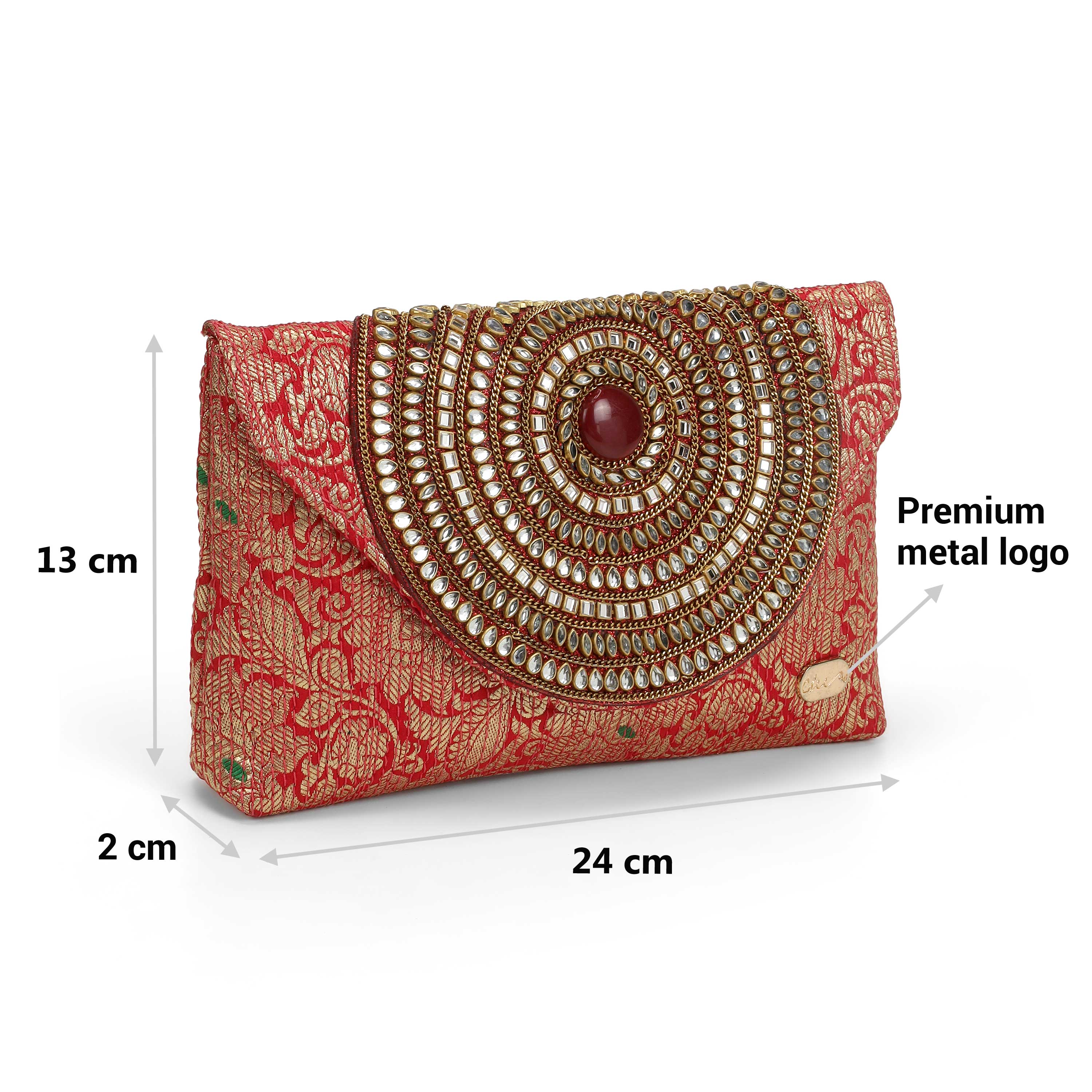 Cheemo Women Red Clutch (SKU: 77-236-18-10)