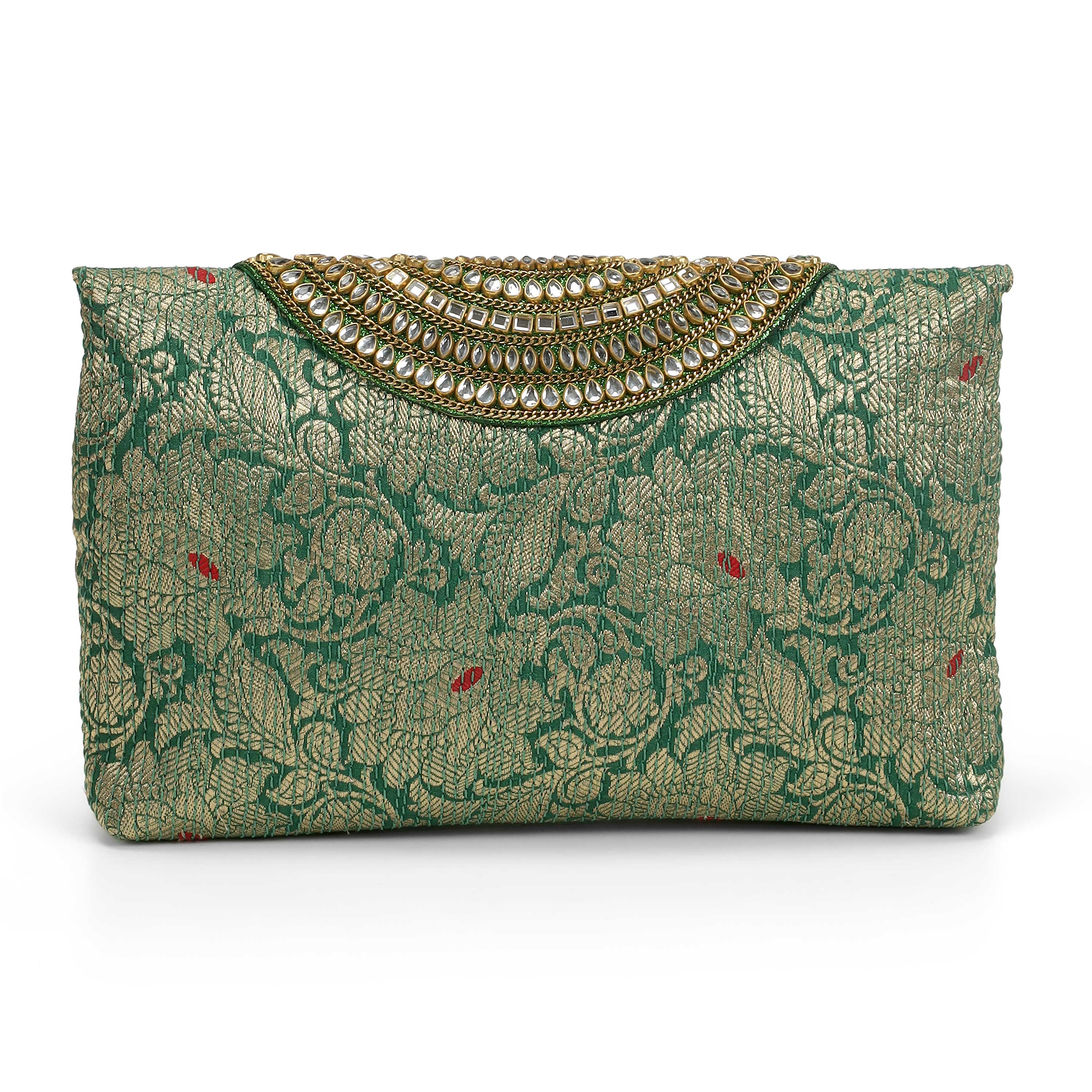 Cheemo Women Green Clutch (SKU: 77-236-21-10)