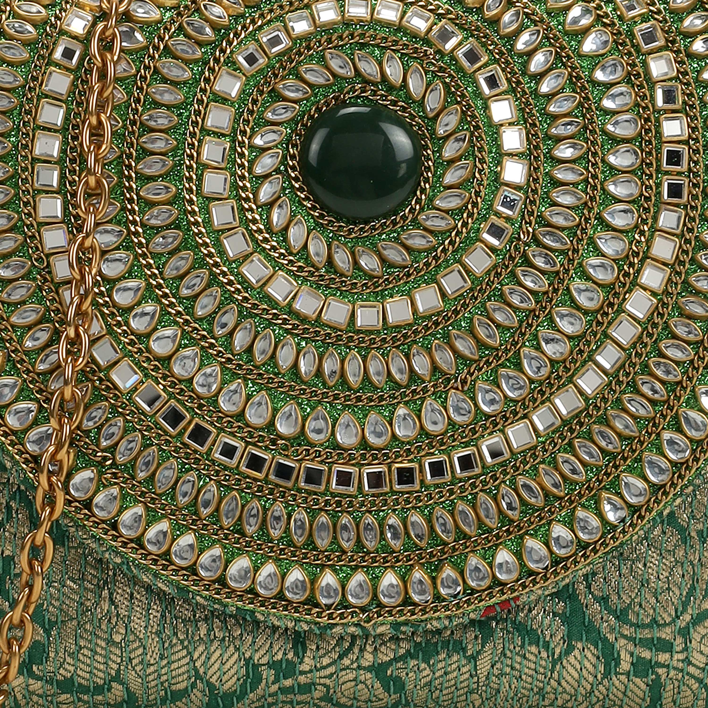 Cheemo Women Green Clutch (SKU: 77-236-21-10)