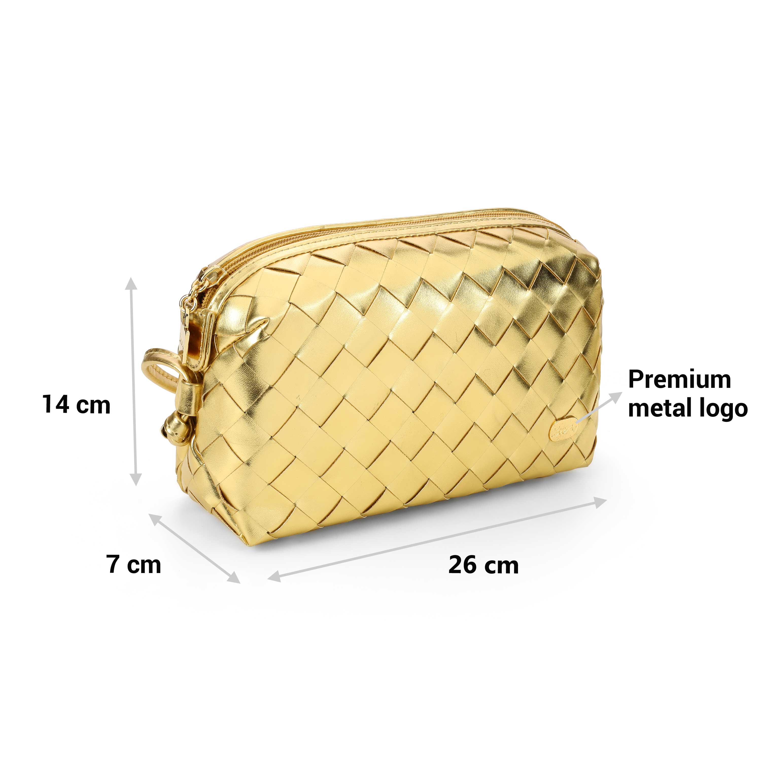 Cheemo Women Gold Wallet (SKU: 77-256-15-10) Cheemo Women Gold Wallet (SKU: 77-256-15-10)