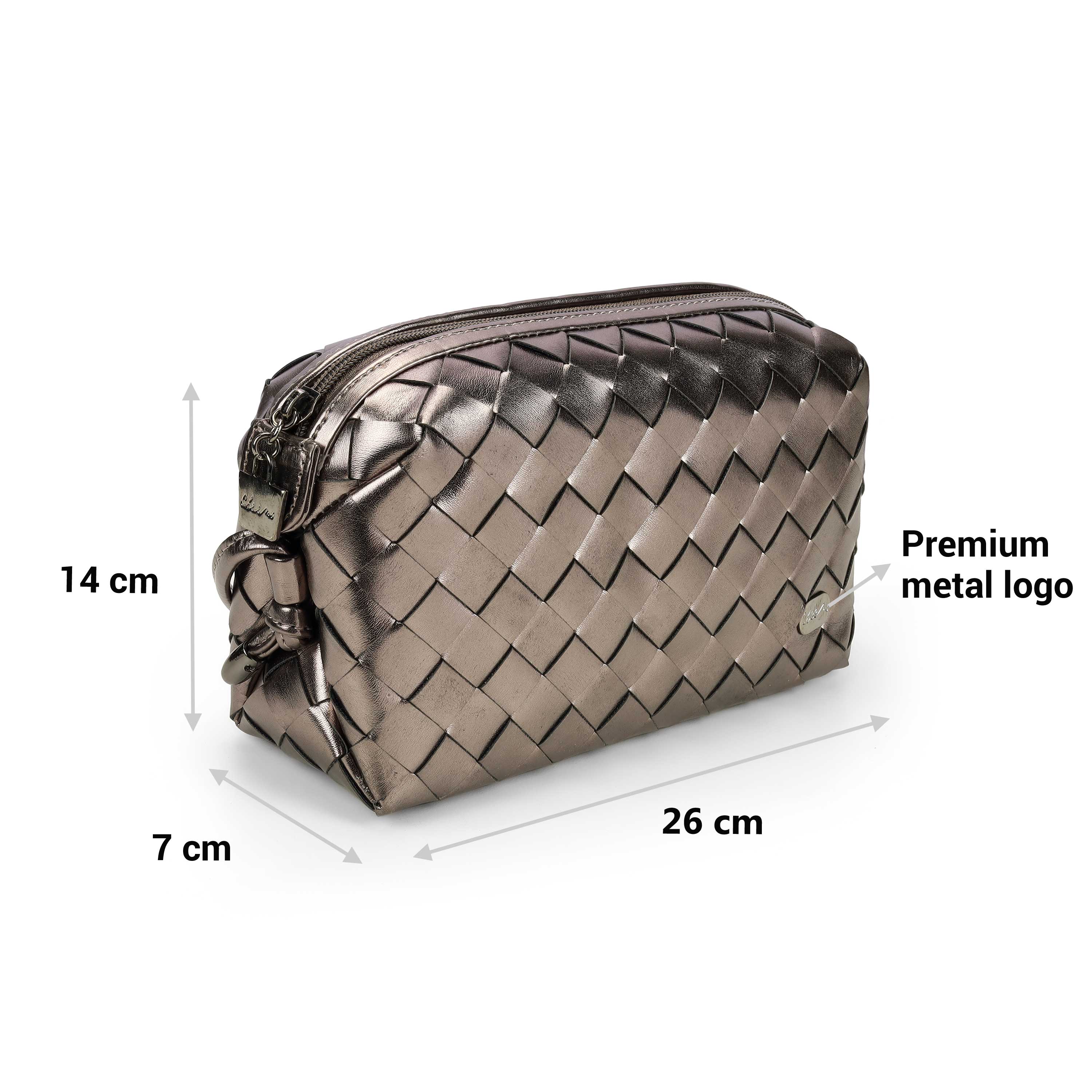 Cheemo Women Gun-metal Wallet (SKU: 77-256-29-10) Cheemo Women Gun-metal Wallet (SKU: 77-256-29-10)
