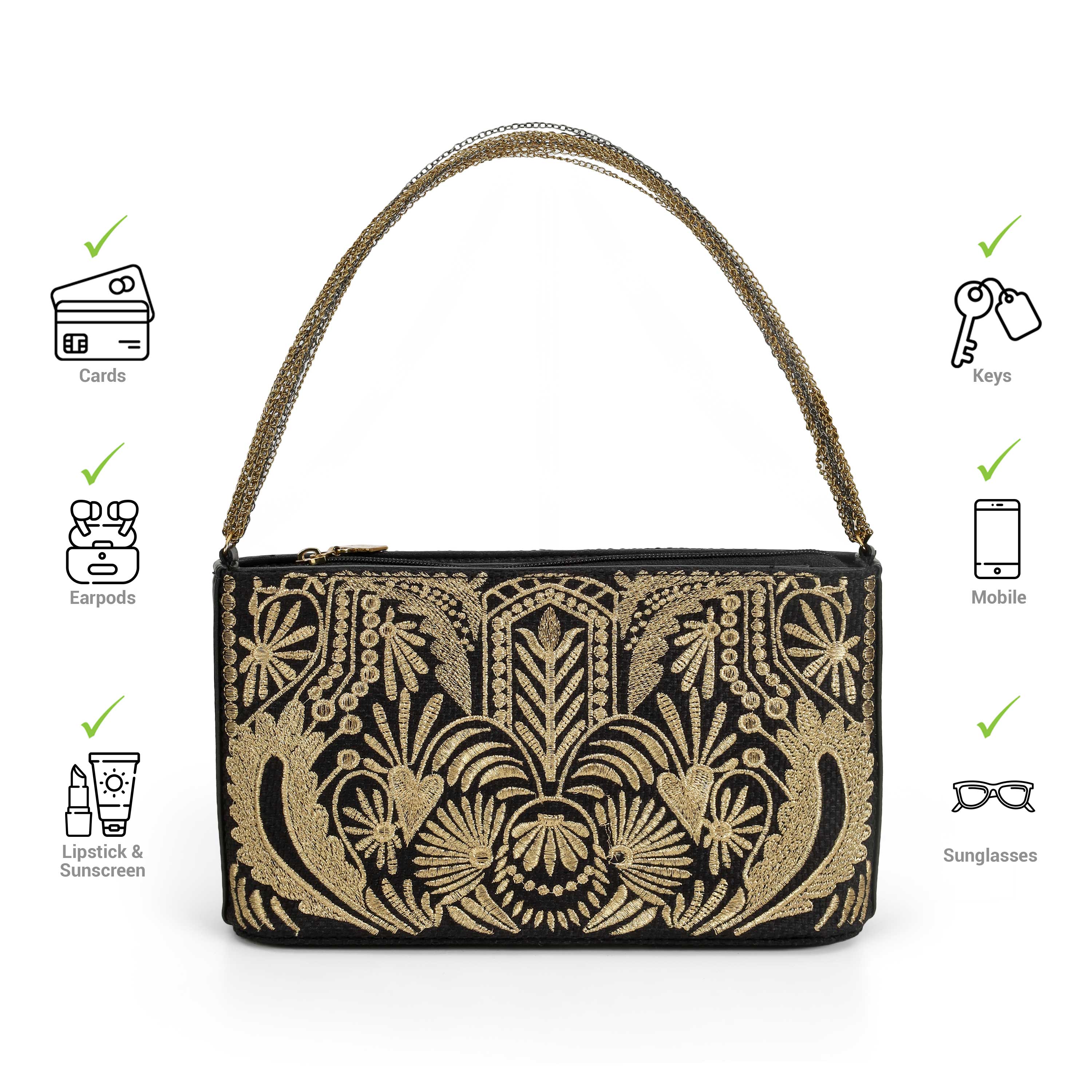 Cheemo Women Gold Evening Bag (SKU: 77-257-15-10)