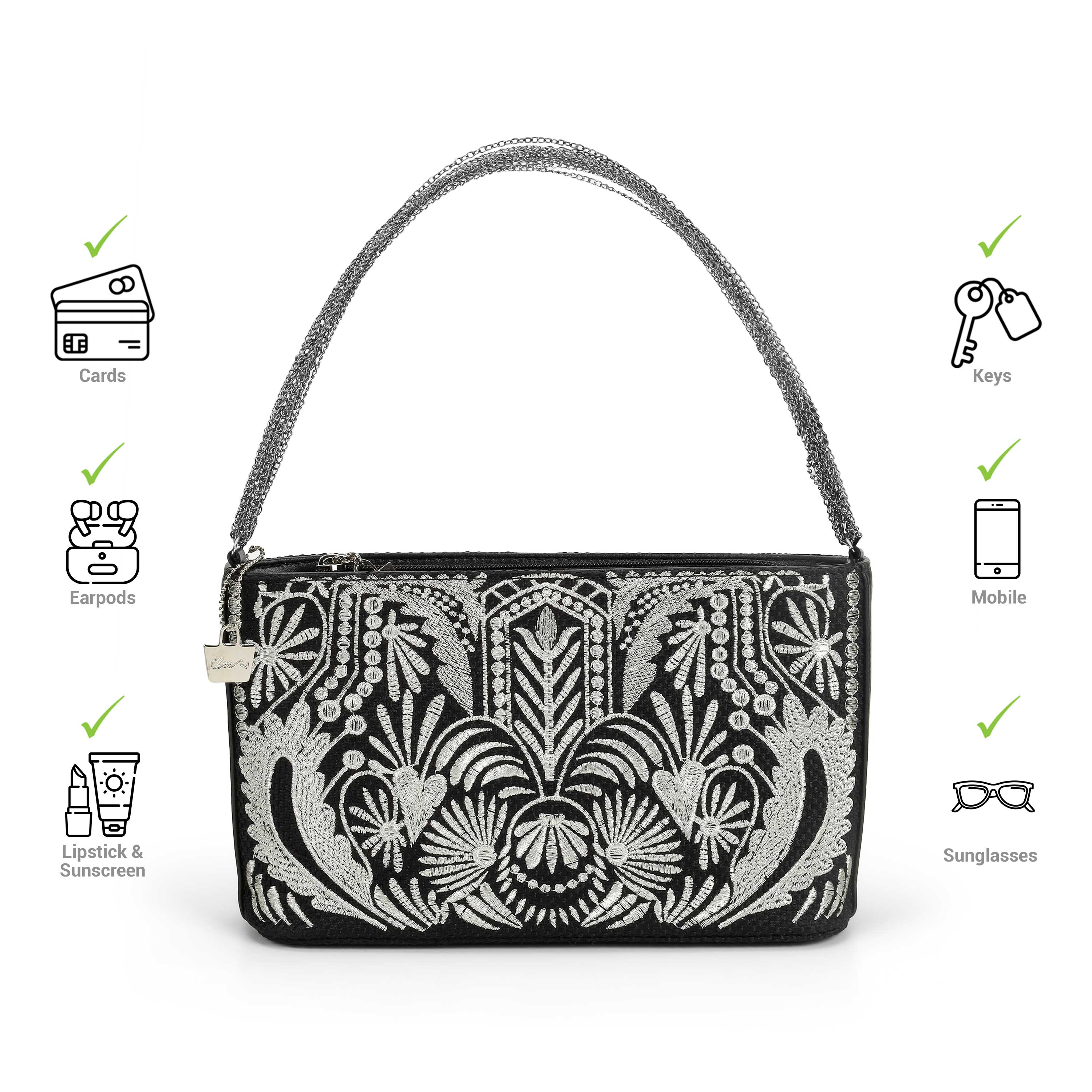 Cheemo Women Silver Evening Bag (SKU: 77-257-27-10)