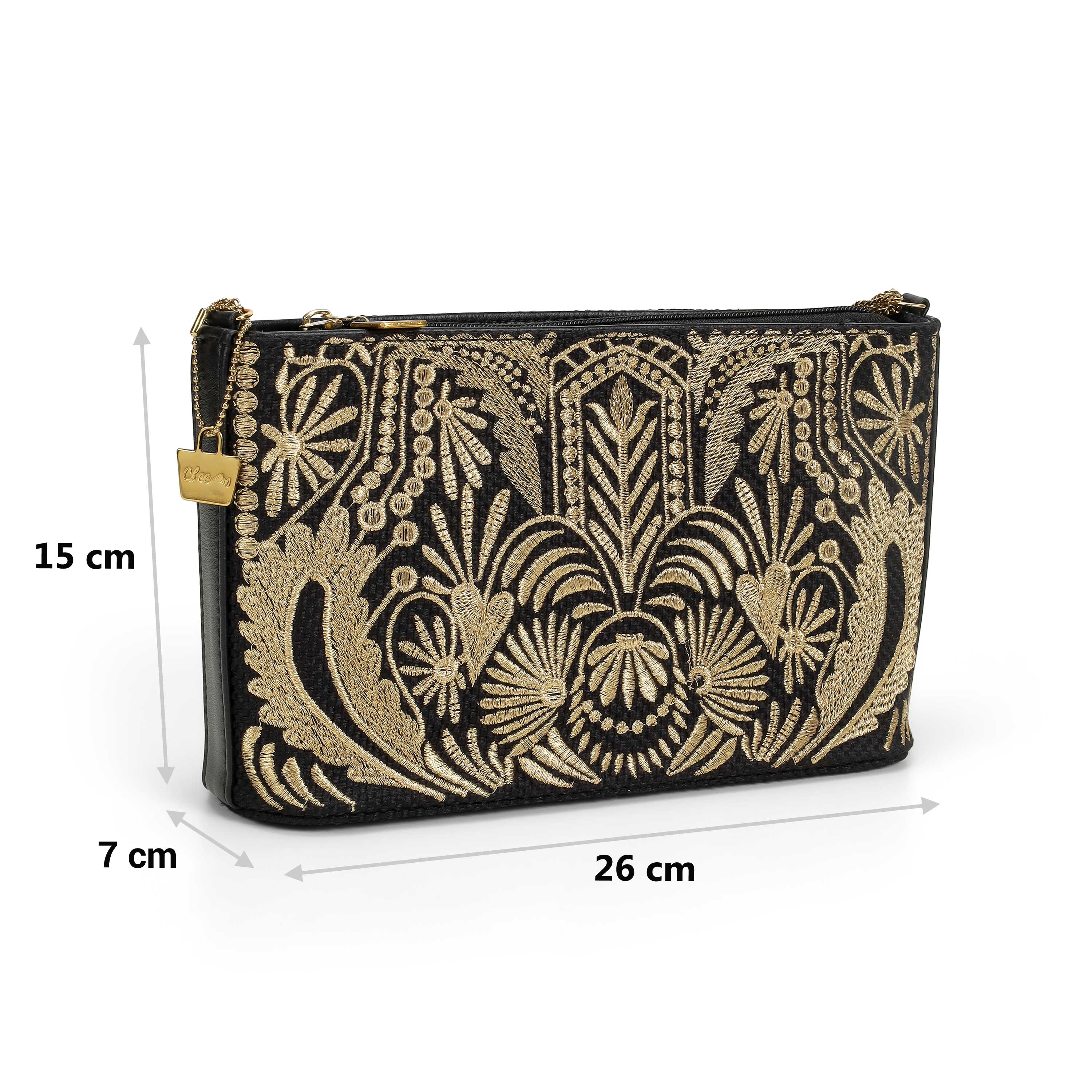 Cheemo Women Gold Evening Bag (SKU: 77-257-15-10)