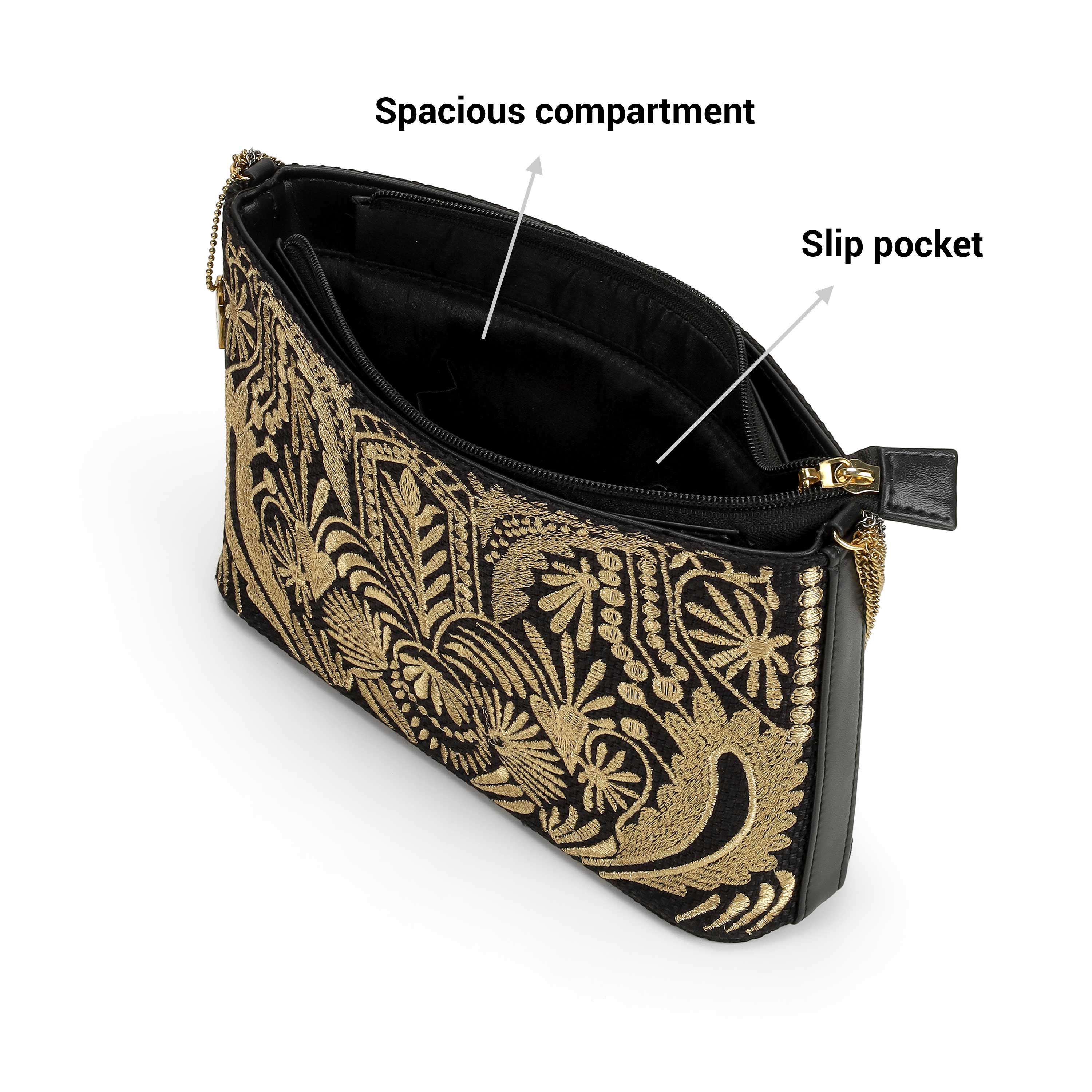 Cheemo Women Gold Evening Bag (SKU: 77-257-15-10)