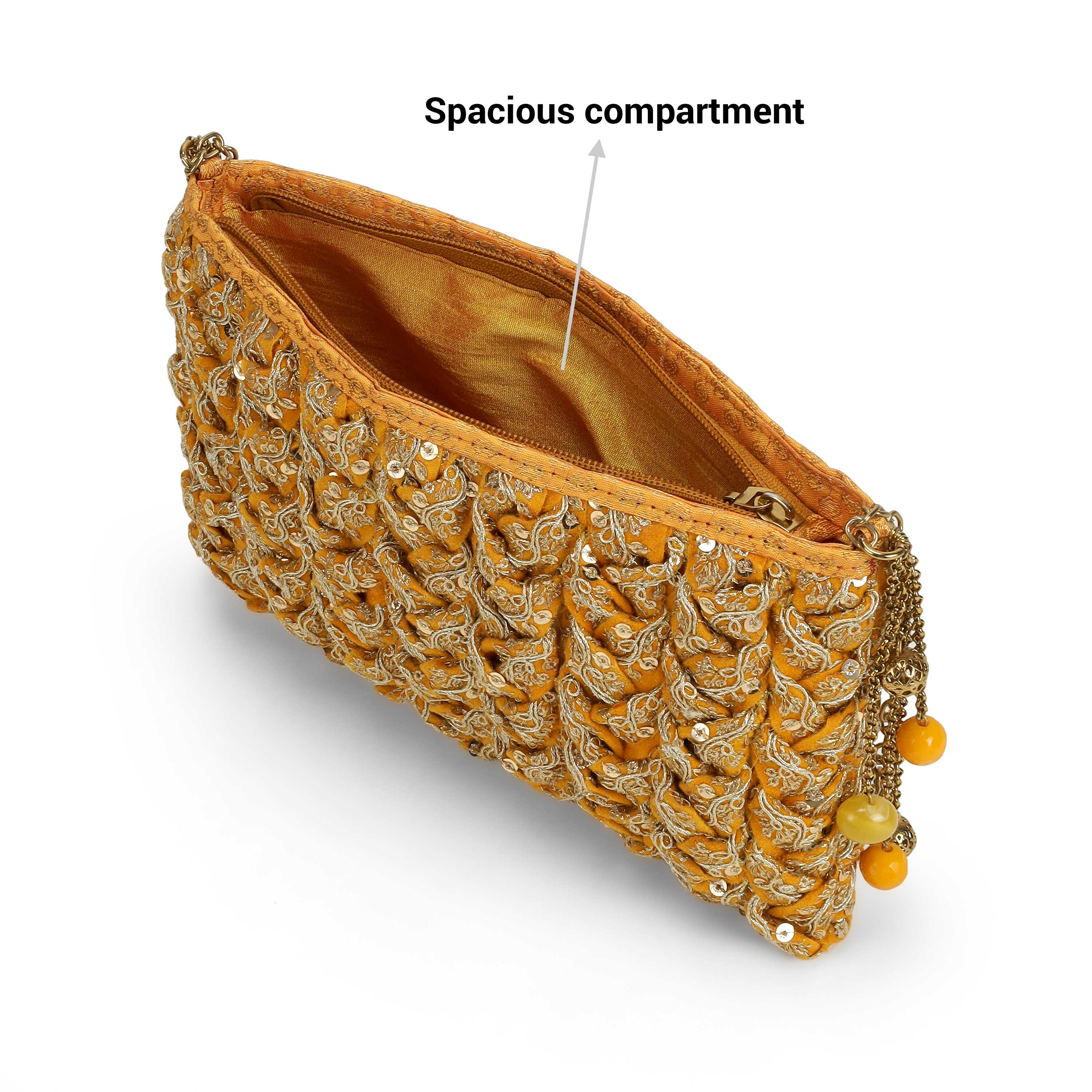 Cheemo Women Yellow Evening Bag (SKU: 77-259-33-10)