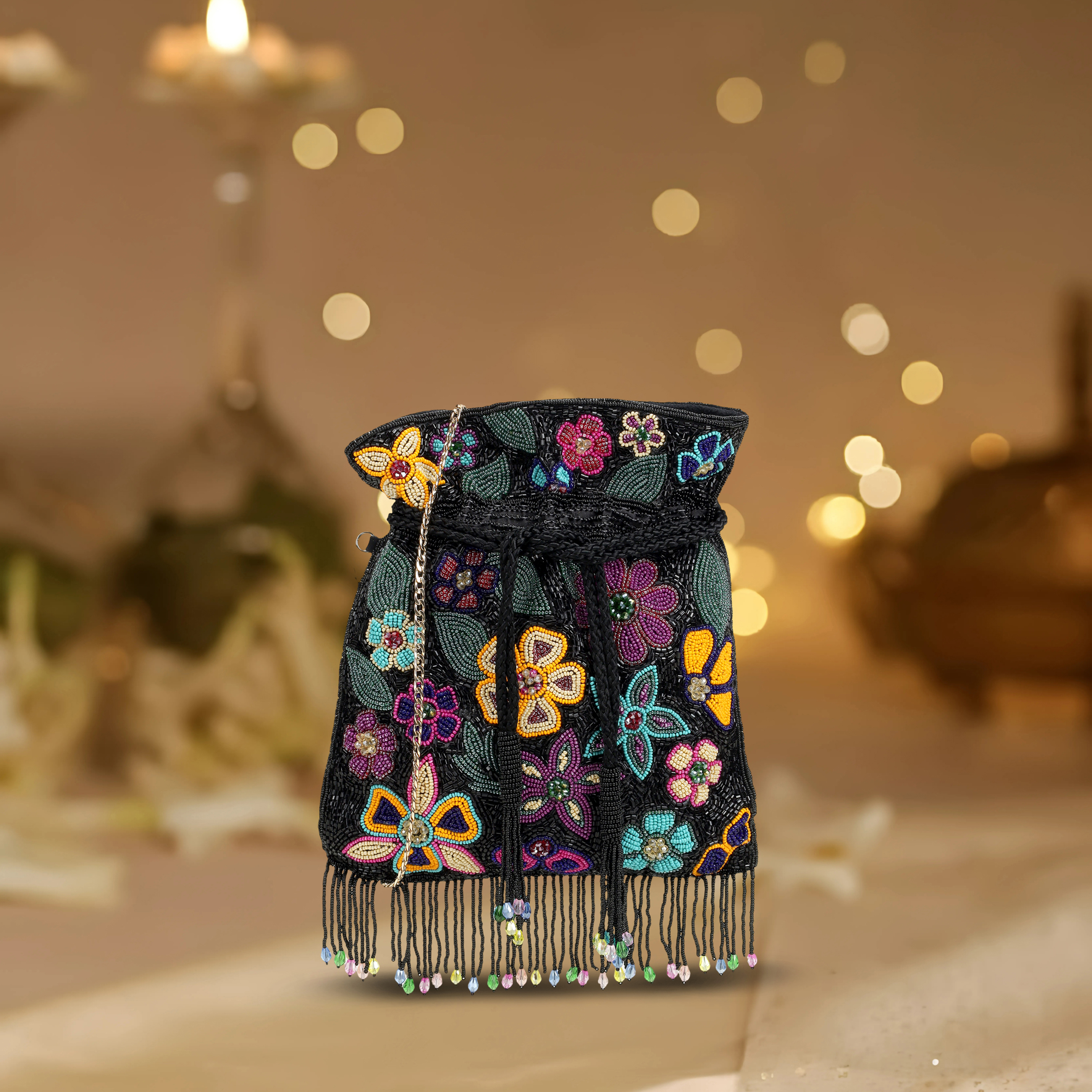 Cheemo Women Black Potlis (SKU: 77-261-11-10)