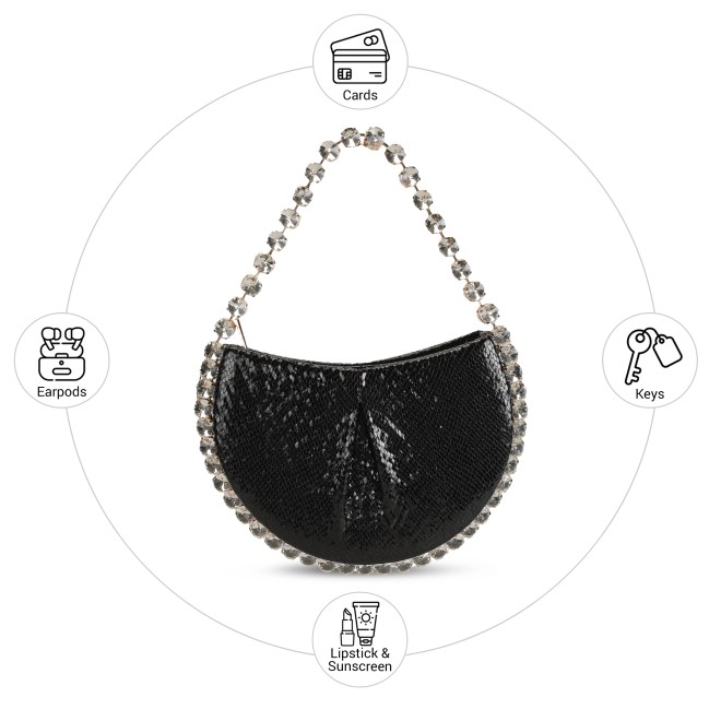 Cheemo Women Black Evening Bag (SKU: 77-279-11-10)