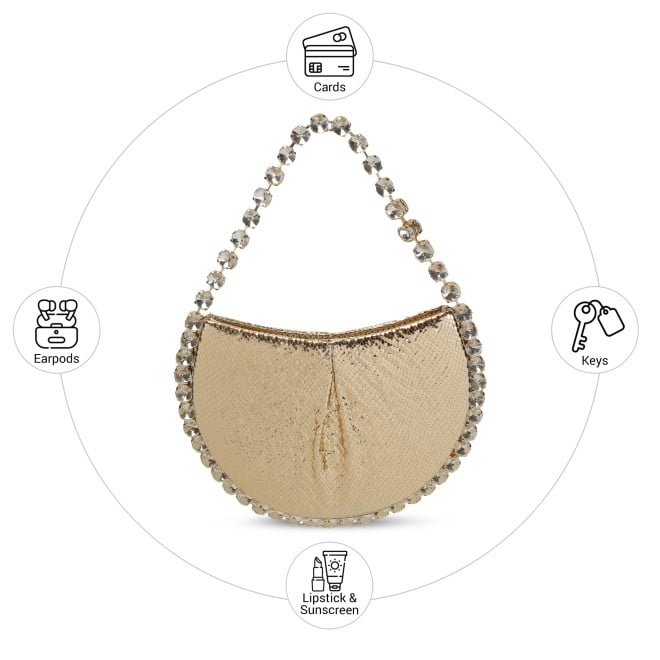 Cheemo Women Gold Evening Bag (SKU: 77-279-15-10)