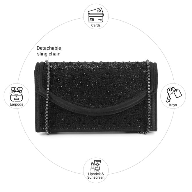 Cheemo Women Black Evening Bag (SKU: 77-285-11-10)