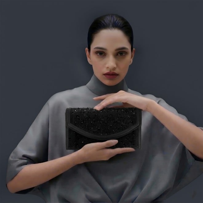 Cheemo Women Black Evening Bag (SKU: 77-285-11-10)