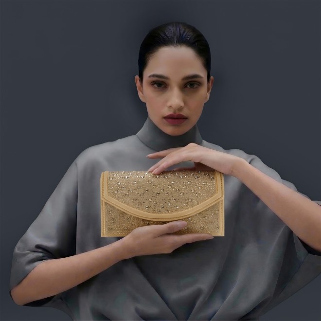Cheemo Women Gold Evening Bag (SKU: 77-285-15-10)