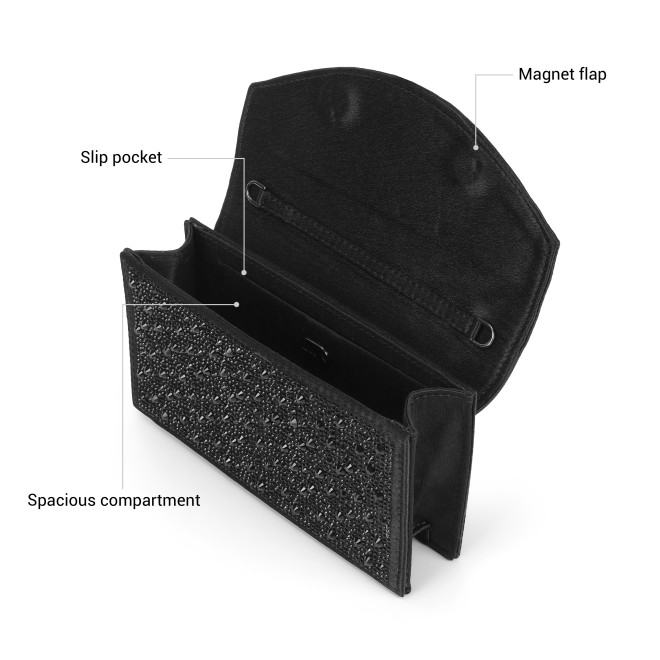 Cheemo Women Black Evening Bag (SKU: 77-285-11-10)