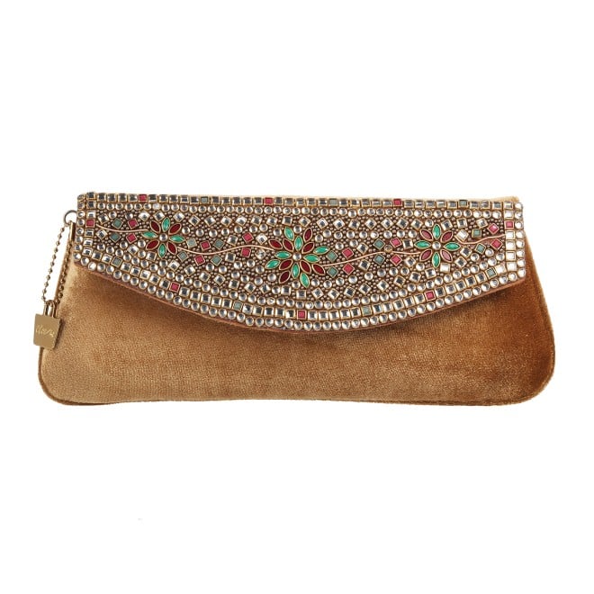 Cheemo Women Antic-gold Clutch (SKU: 77-49-28-10)