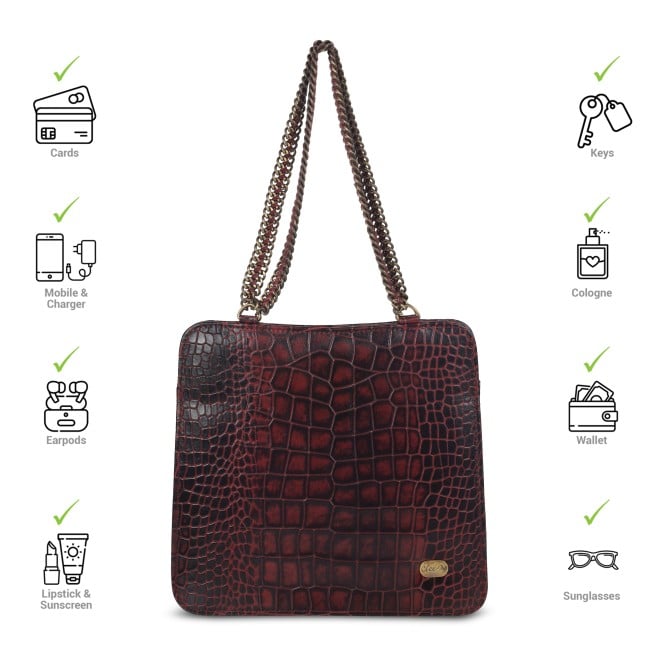 Cheemo Women Maroon Shoulder Bag (SKU: 77-53-44-10)