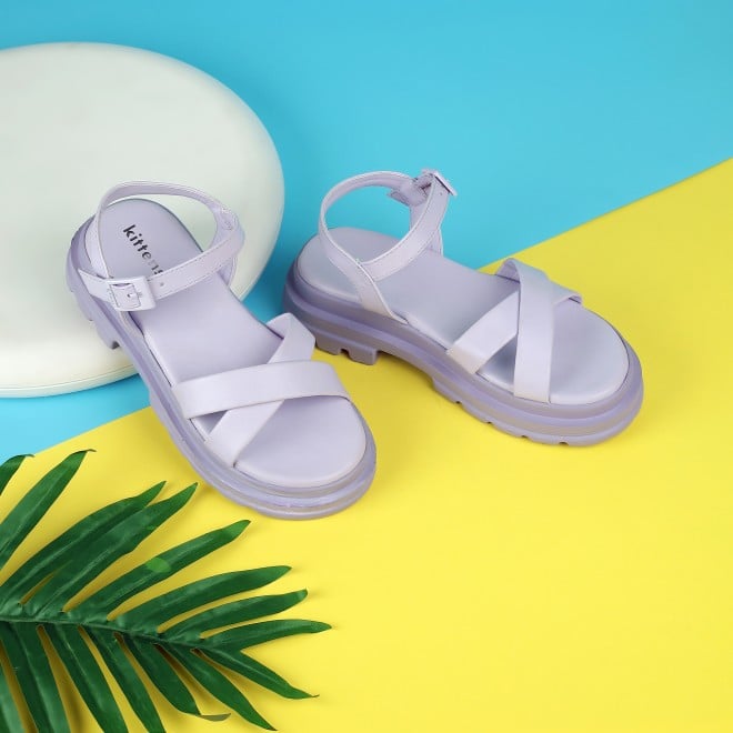 Kittens Girls Purple Casual Sandals (SKU: 78-1-26-30)