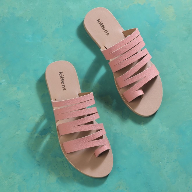 Kittens Girls Peach Casual Slippers (SKU: 78-12-80-36)