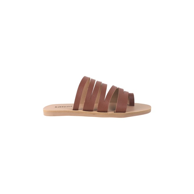 Kittens Girls Tan Casual Slippers (SKU: 78-12-23-31)