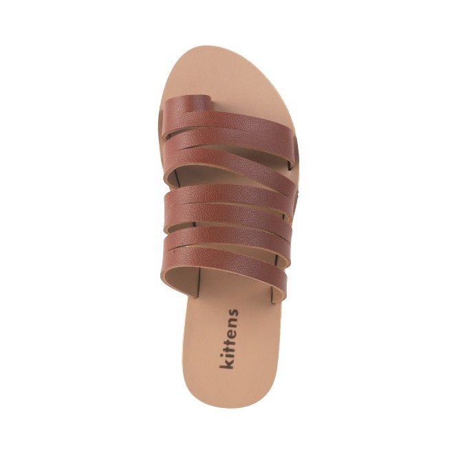 Kittens Girls Tan Casual Slippers (SKU: 78-12-23-31)