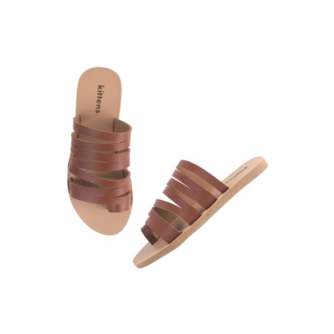 Kittens Girls Tan Casual Slippers (SKU: 78-12-23-31)