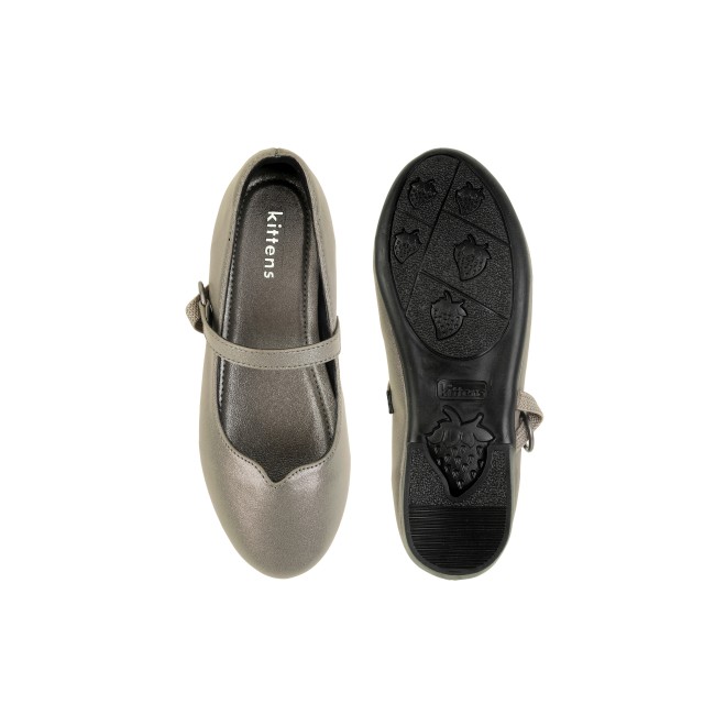 Kittens Girls Gun-metal Casual Ballerinas (SKU: 78-33-29-30)