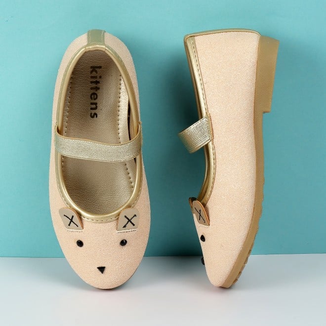 Kittens Girls Rose-gold Casual Ballerinas