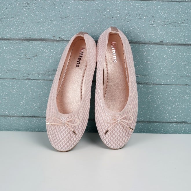 Kittens Girls Rose-gold Casual Ballerinas
