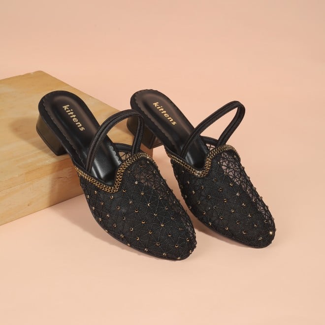 Kittens Girls Black Casual Sandals