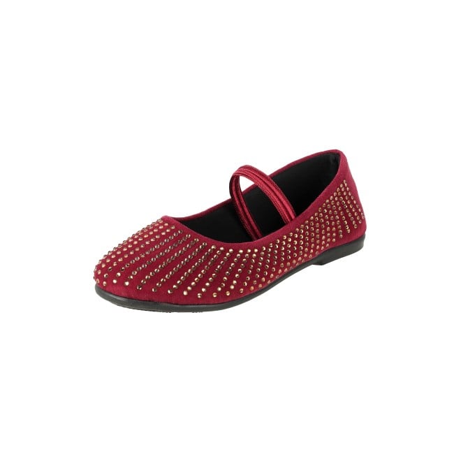 Kittens Girls Maroon Casual Ballerinas (SKU: 78-48-44-30)