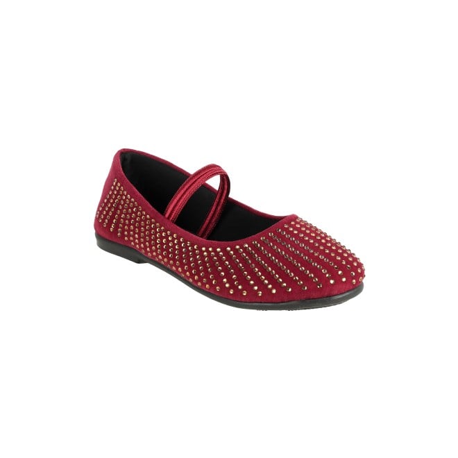 Kittens Girls Maroon Casual Ballerinas (SKU: 78-48-44-30)