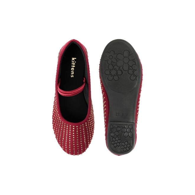 Kittens Girls Maroon Casual Ballerinas (SKU: 78-48-44-30)