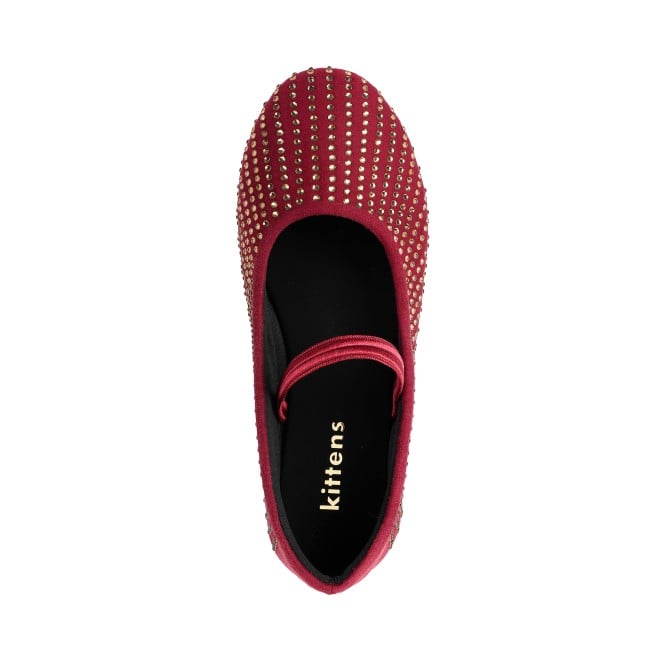 Kittens Girls Maroon Casual Ballerinas (SKU: 78-48-44-30)