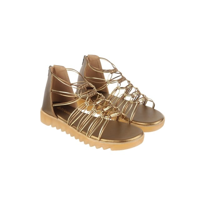 Kittens Girls Antic-gold Casual Sandals (SKU: 78-5-28-30)