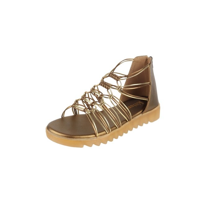 Kittens Girls Antic-gold Casual Sandals (SKU: 78-5-28-30)