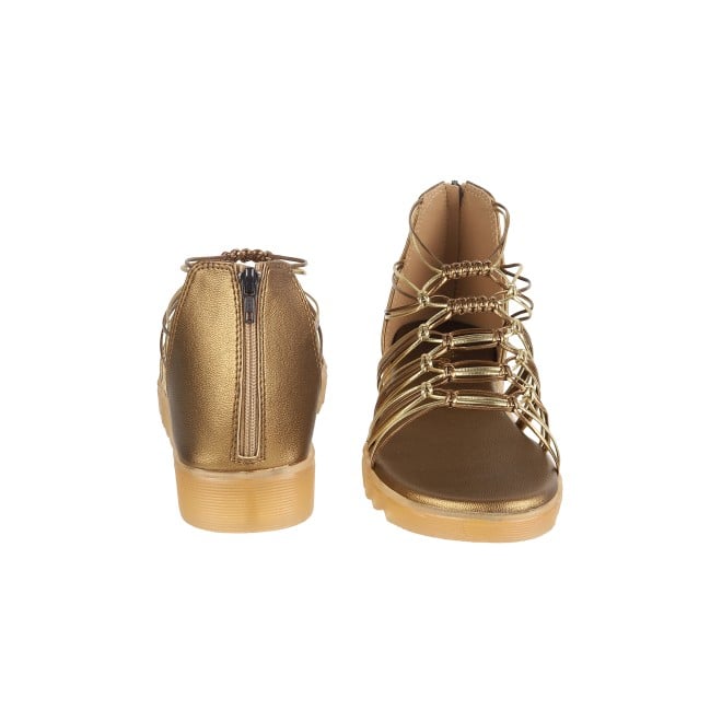 Kittens Girls Antic-gold Casual Sandals (SKU: 78-5-28-30)