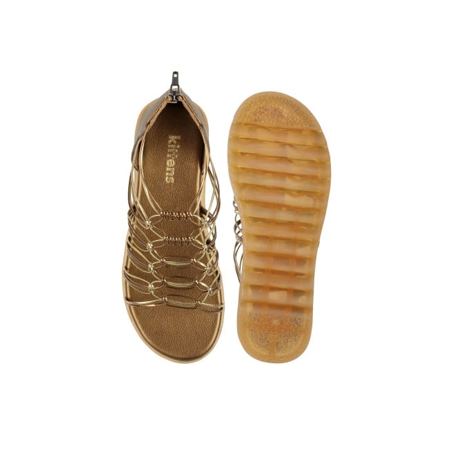 Kittens Girls Antic-gold Casual Sandals (SKU: 78-5-28-30)