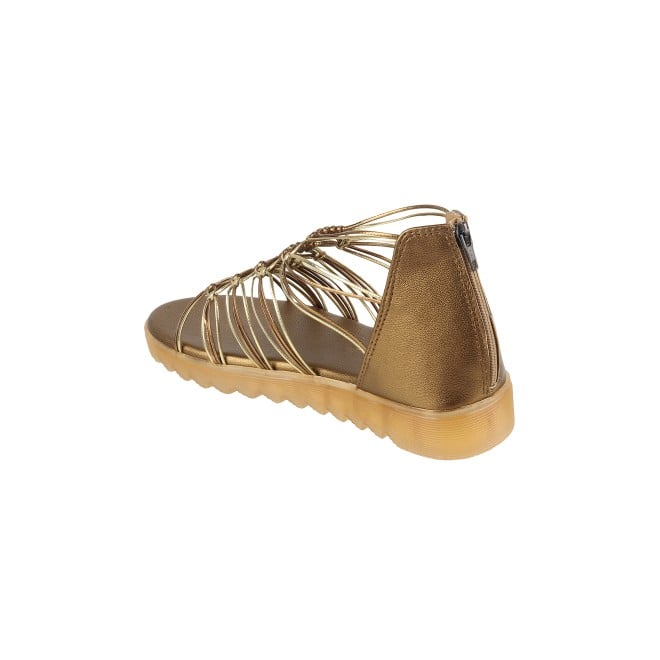Kittens Girls Antic-gold Casual Sandals (SKU: 78-5-28-30)
