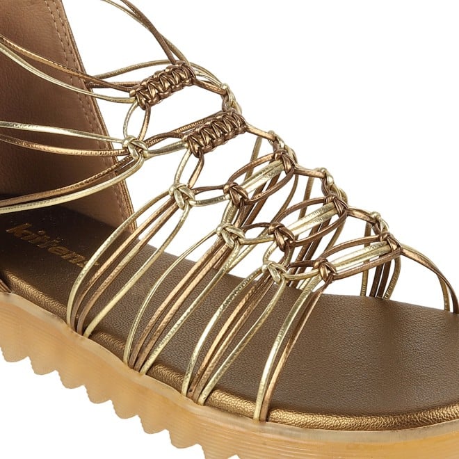Kittens Girls Antic-gold Casual Sandals (SKU: 78-5-28-30)